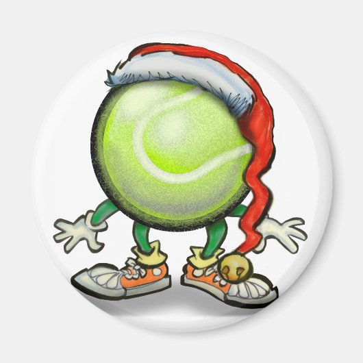 テニスのクリスマス マグネット (正面)