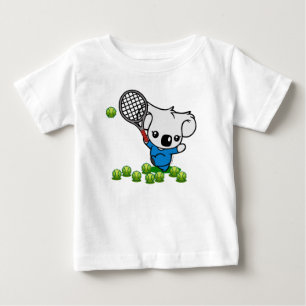 テニスのコアラのワイシャツ ベビーTシャツ