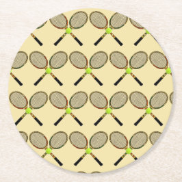 テニスのコースター ラウンドペーパーコースター