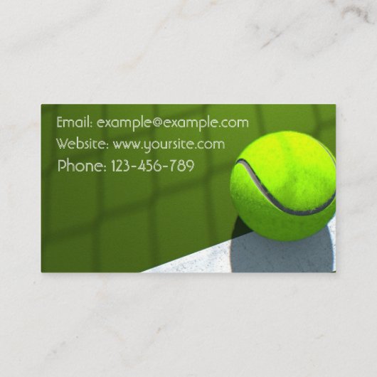 テニスのコーチグリーンスポーツの名刺 名刺 (裏面)