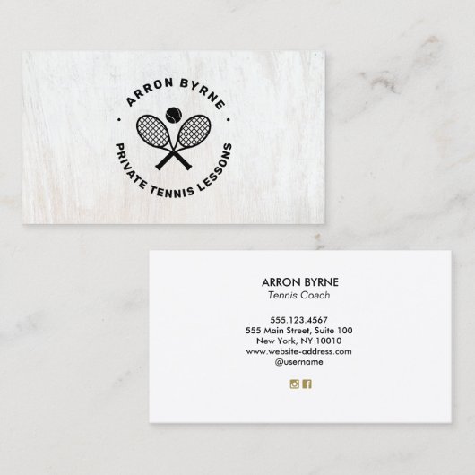 テニスのコーチ白木の名刺 名刺 (正面/裏面)