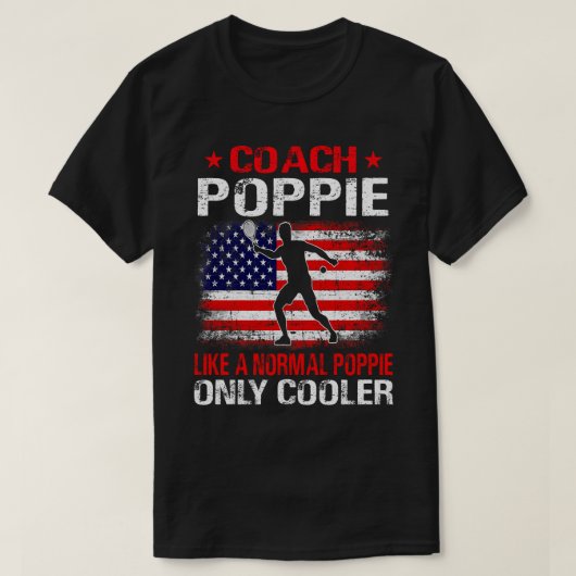 テニスのコーチ通常のポップパイのみクール Tシャツ (デザイン正面)