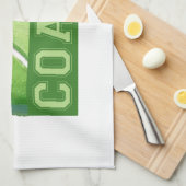 テニスのコーチ キッチンタオル (四つ折り)