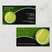 テニスのコーチ |トレーナーの練習レッスン 名刺 (正面/裏面)