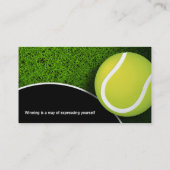 テニスのコーチ |トレーナーの練習レッスン 名刺 (裏面)