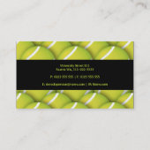 テニスのコーチ |トレーナーの練習レッスン 名刺 (裏面)