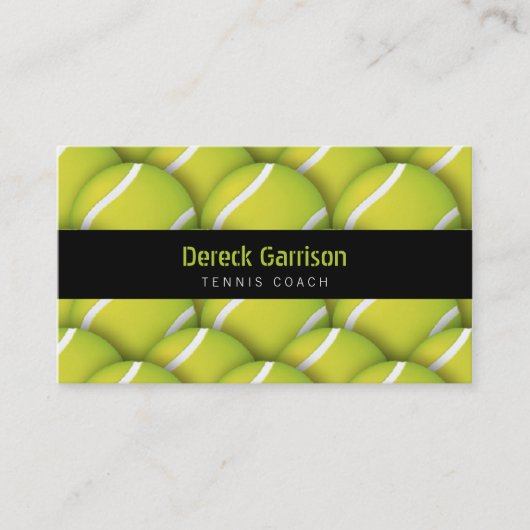 テニスのコーチ |トレーナーの練習レッスン 名刺 (正面)