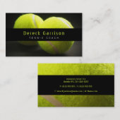 テニスのコーチ |トレーナーの練習レッスン 名刺 (正面/裏面)