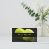 テニスのコーチ |トレーナーの練習レッスン 名刺 (スタンド正面)