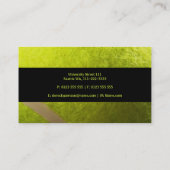 テニスのコーチ |トレーナーの練習レッスン 名刺 (裏面)