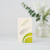 テニスのコーチ |トレーナーの練習レッスン 名刺 (スタンド正面)