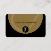 テニスのコーチ |トレーナープラクティスレッスン黄金 名刺 (裏面)