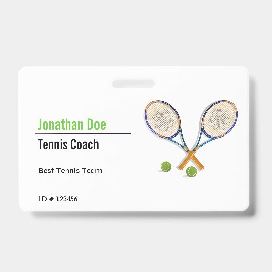 テニスのコーチ バッジ (Front)