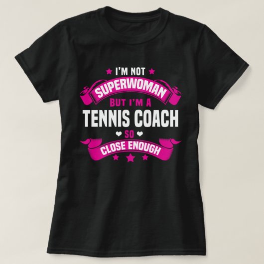テニスのコーチ Tシャツ (デザイン正面)