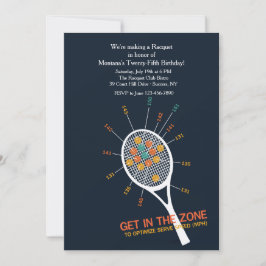 テニスのサーブの地帯の招待状 招待状