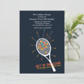 テニスのサーブの地帯の招待状 招待状 (スタンド正面)