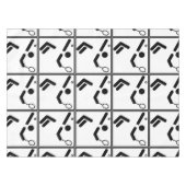 テニスのシルエットの姿 テーブルクロス (正面(横))