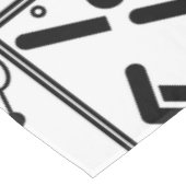 テニスのシルエットの姿 テーブルクロス (アングル)