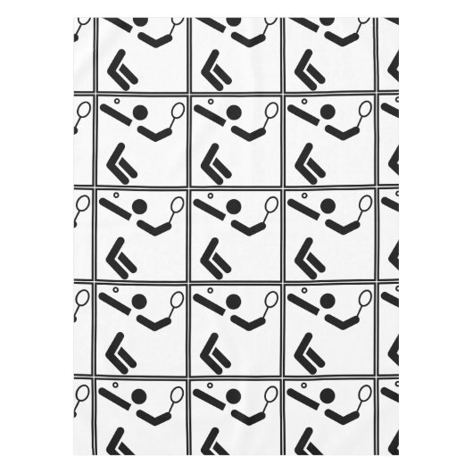 テニスのシルエットの姿 テーブルクロス (正面)