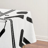 テニスのシルエットの姿 テーブルクロス (インサイチュ)