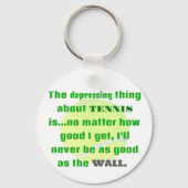 テニスのジョークギフトで笑いテニスボール キーホルダー (正面)