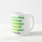 テニスのジョークギフトで笑いテニスボール コーヒーマグカップ (正面右)