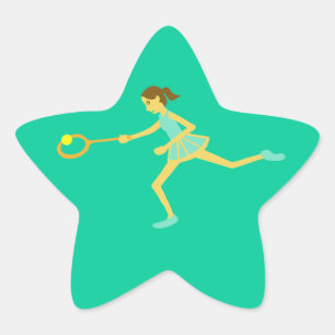 テニスのスター選手 星シール