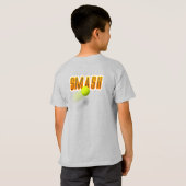 テニスのスマッシュ Tシャツ (裏面フル)