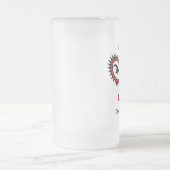 テニスのスローガンを付けおもしろいたユーモアのあるすり付きビアマグ フロストグラスビールジョッキ (中央)