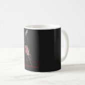 テニスのタイポグラフィーデザイン コーヒーマグカップ (正面右)