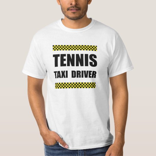 テニスのタクシー運転手 Tシャツ (正面)