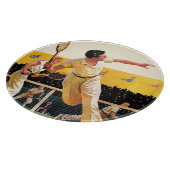 テニスのダブルス戦 カッティングボード (角)