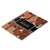 テニスのチャンピオンおもしろいパーソナライズされた ノートブック (左側)