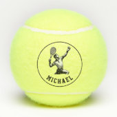 テニスのチャンピオン名前をカスタムする テニスボール (裏面)