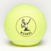 テニスのチャンピオン名前をカスタムする テニスボール (正面)