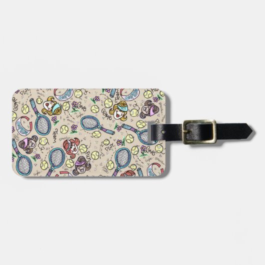 テニスのチームGals ラゲッジタグ (正面横)