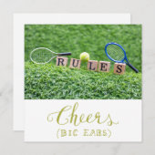 テニスのテーマ サンキューカード (正面/裏面)