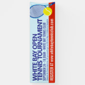 テニスのトーナメントオープンイベントシンプルグラフィック 横断幕 (縦)