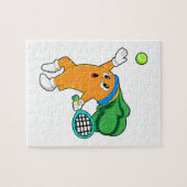 テニスのニンジンとテニスラケット ジグソーパズル (横)