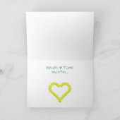 テニスのハートのバレンタインデー シーズンカード (内部)