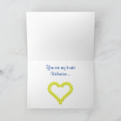 テニスのハートのバレンタインデー シーズンカード (内部)