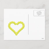 テニスのハートのバレンタインデー シーズンポストカード (裏面)