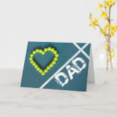 テニスのハートの父の日 カード (黄色い花)