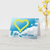 テニスのハートは健康なすぐに名前入り得ます カード (黄色い花)