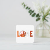 テニスのバスケットボールのサッカーファン スクエア名刺 (スタンド正面)