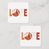 テニスのバスケットボールのサッカーファン スクエア名刺 (正面/裏面)