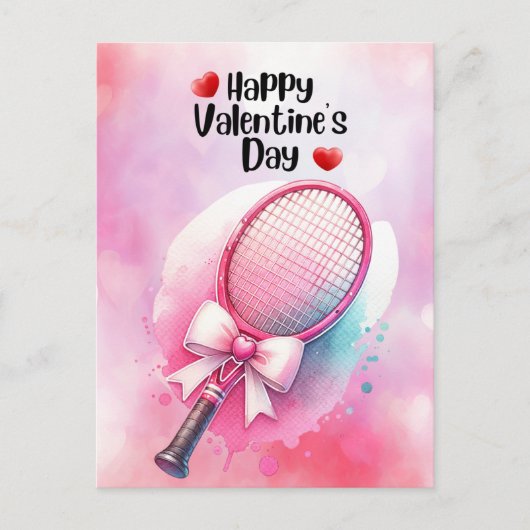 テニスのバレンタインデーを愛でプレイヤーへ シーズンポストカード (正面)
