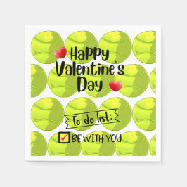 テニスのバレンタインデーを愛でプレイヤーへ スタンダードカクテルナプキン