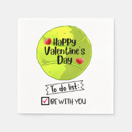 テニスのバレンタインデーを愛でプレイヤーへ スタンダードカクテルナプキン
