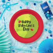 テニスのバレンタインデーを愛でプレイヤーへ ペーパープレート (パーティー)